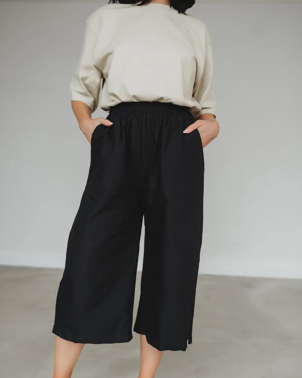 Judy Black Twill Trousers
