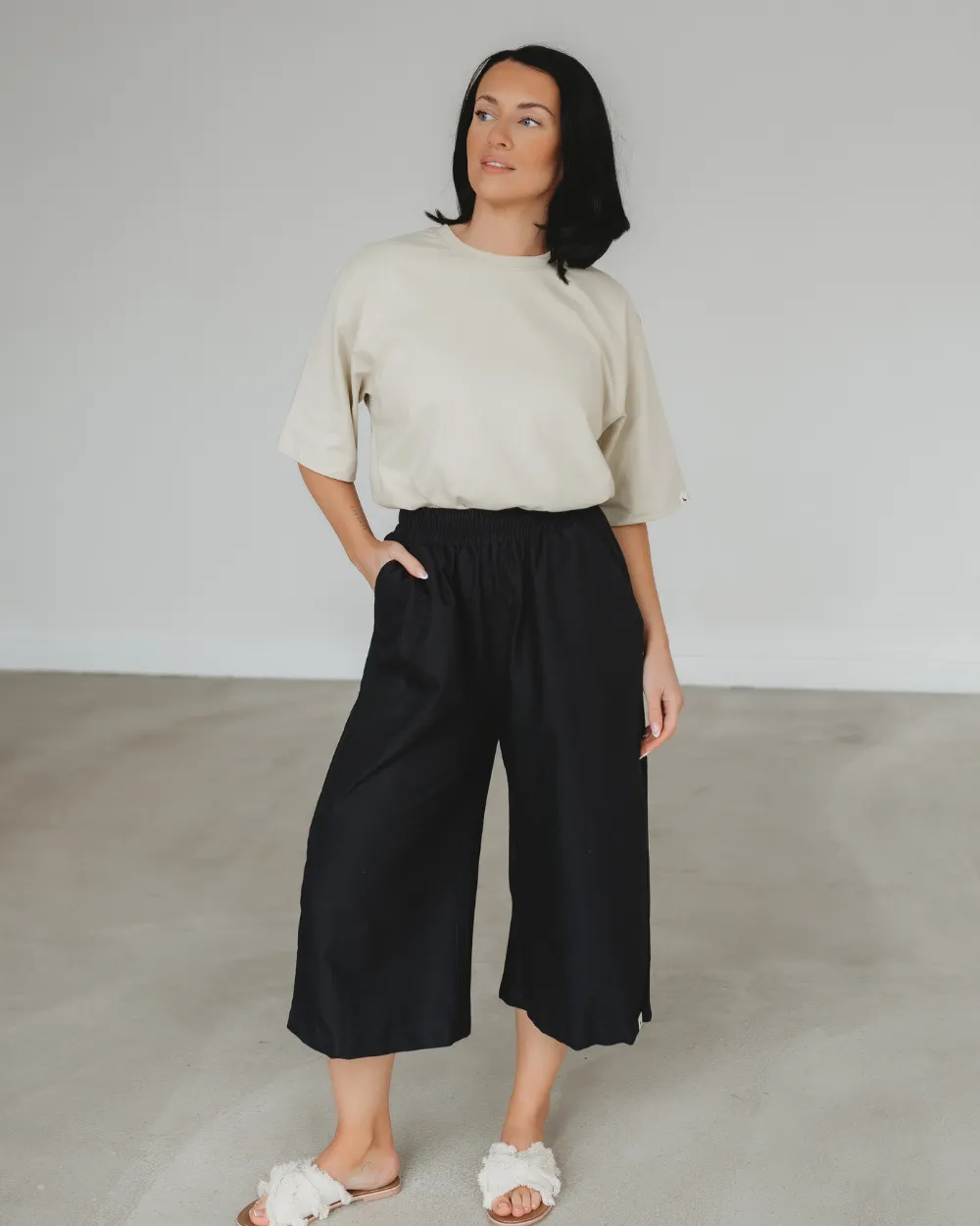 Judy Black Twill Trousers
