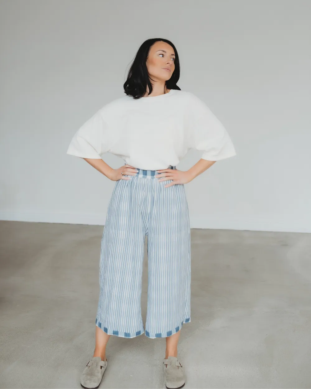 Judy Reversible Blue Check Trousers