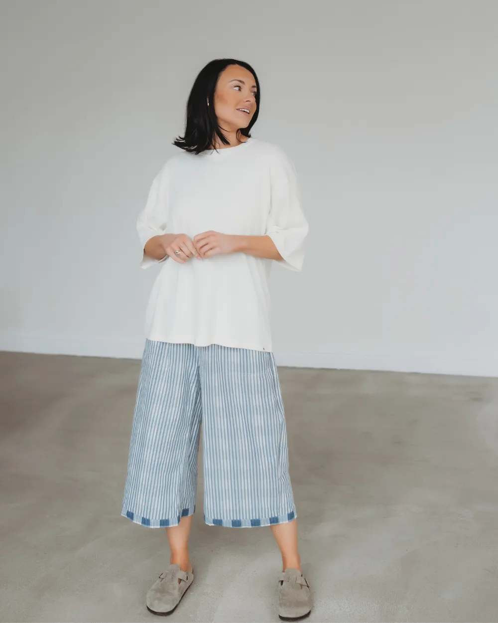 Judy Reversible Blue Check Trousers