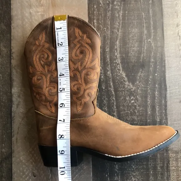 Justin boots youth brown leather