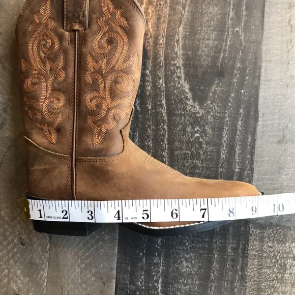 Justin boots youth brown leather