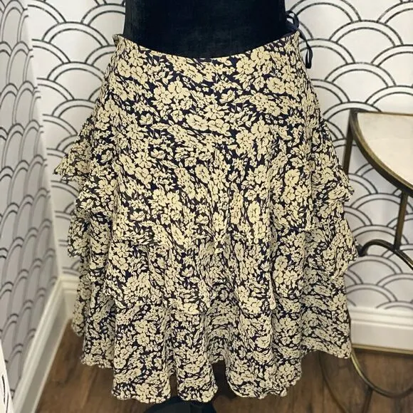 Lauren Ralph Lauren Modern Maasai Ruffle Midi Skirt
