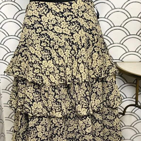 Lauren Ralph Lauren Modern Maasai Ruffle Midi Skirt