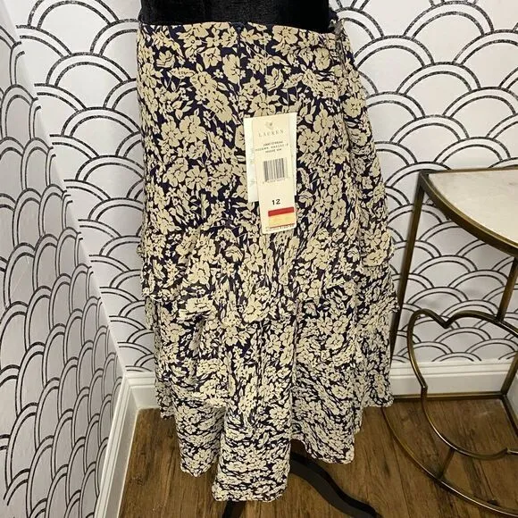 Lauren Ralph Lauren Modern Maasai Ruffle Midi Skirt