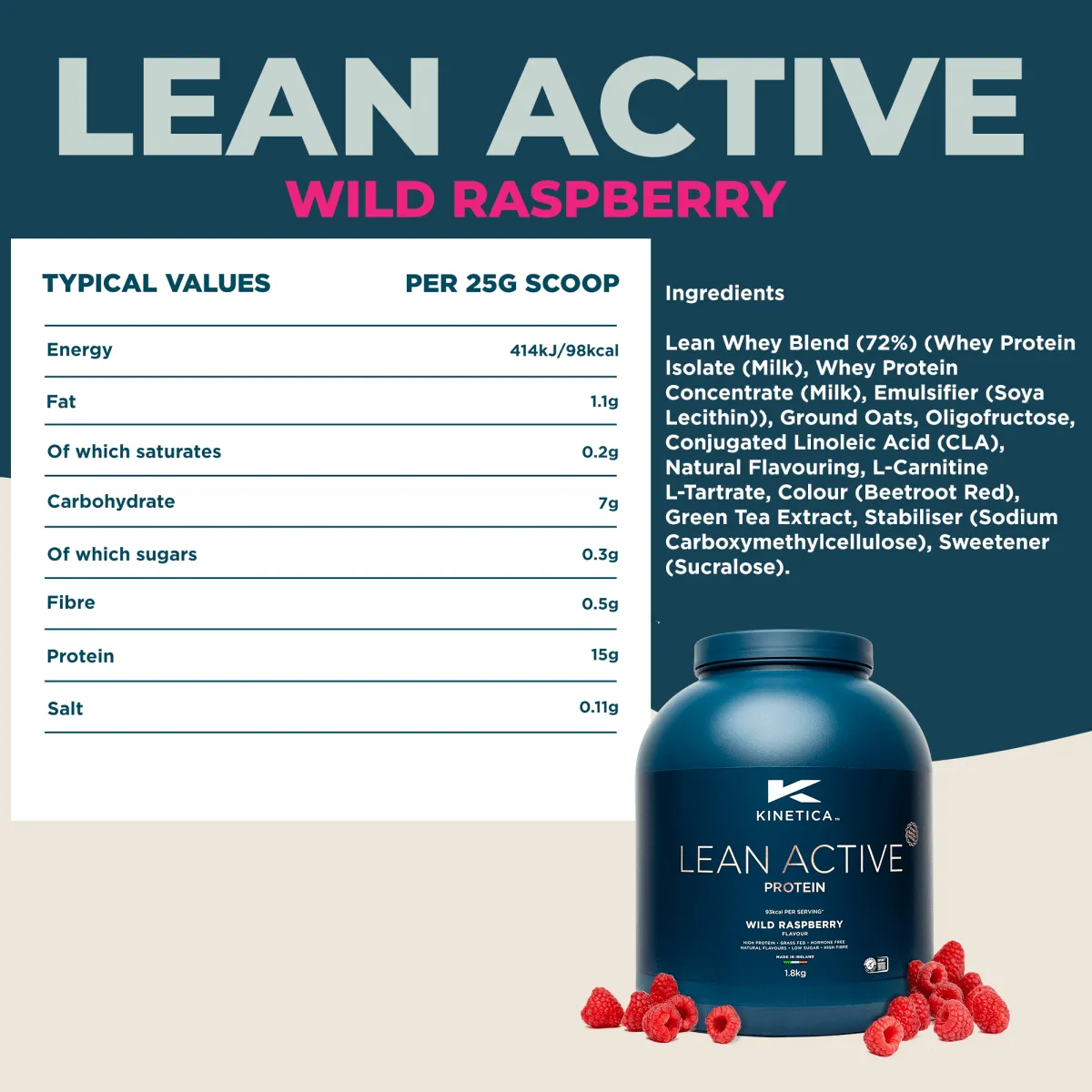 Lean Active Wild Raspberry 1.8kg
