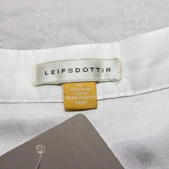 Leifsdottir Anthropologie Womens Shadow Striped Midi Skirt White Size 4 FairyNWT