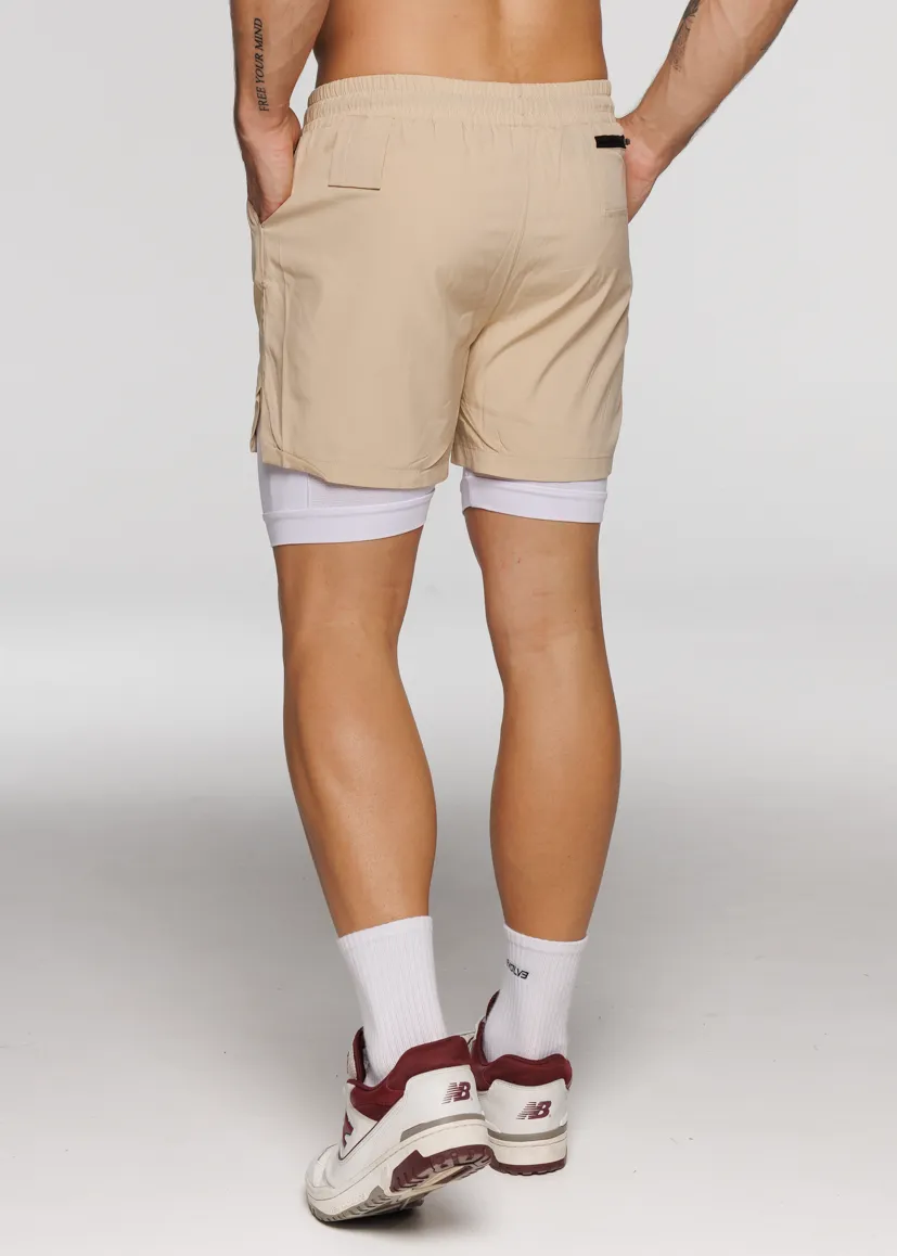 Limitless Active Shorts - Beige