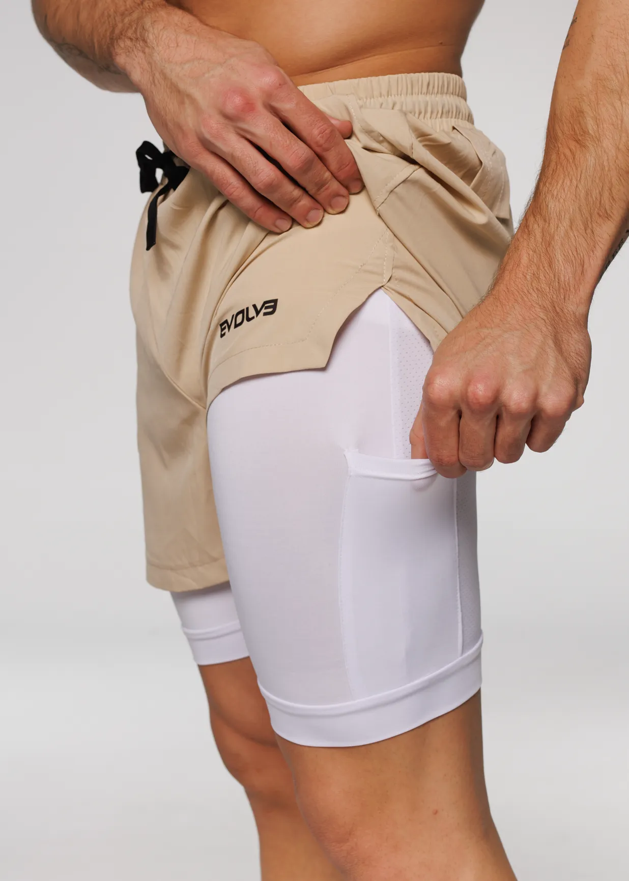Limitless Active Shorts - Beige