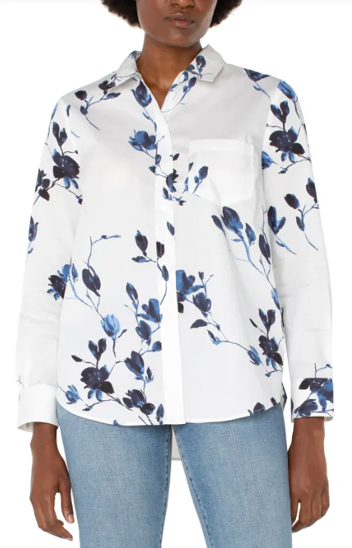 LM8H43G52P80 - L/S Classic Fit Floral Blouse