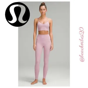 LULULEMON ATHLETICA Nulu Strappy V-Neck Yoga Bra A/B 8 Rose Blush NWT LL-148