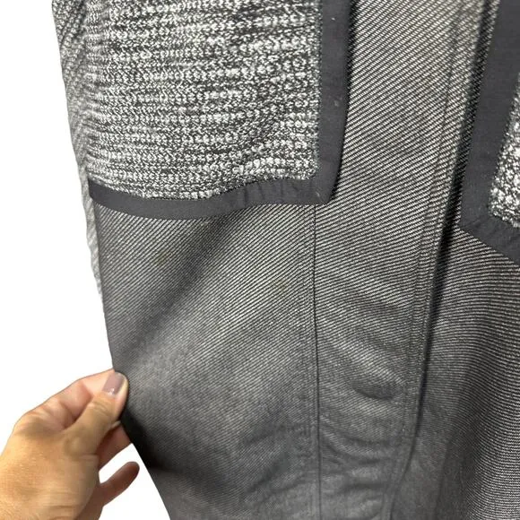 LULULEMON Womens Cocoon Car Coat Black Gray Hoodless Mid Weight Size Medium
