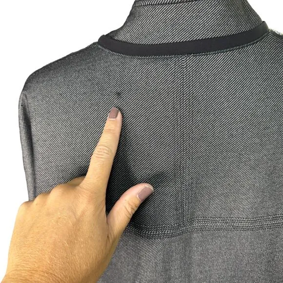 LULULEMON Womens Cocoon Car Coat Black Gray Hoodless Mid Weight Size Medium