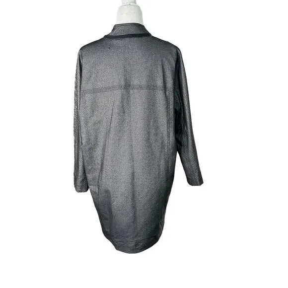 LULULEMON Womens Cocoon Car Coat Black Gray Hoodless Mid Weight Size Medium