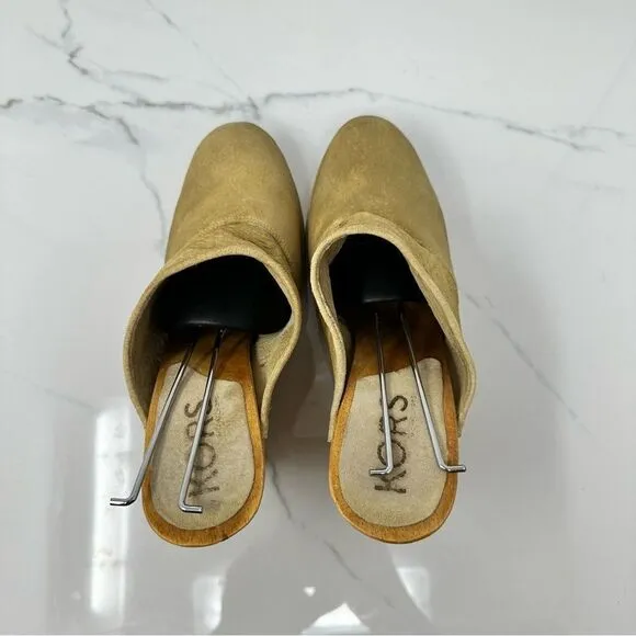 Michael Kors Nubuck Wedge Mules- Size 8