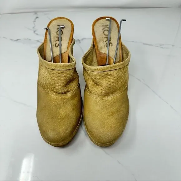 Michael Kors Nubuck Wedge Mules- Size 8
