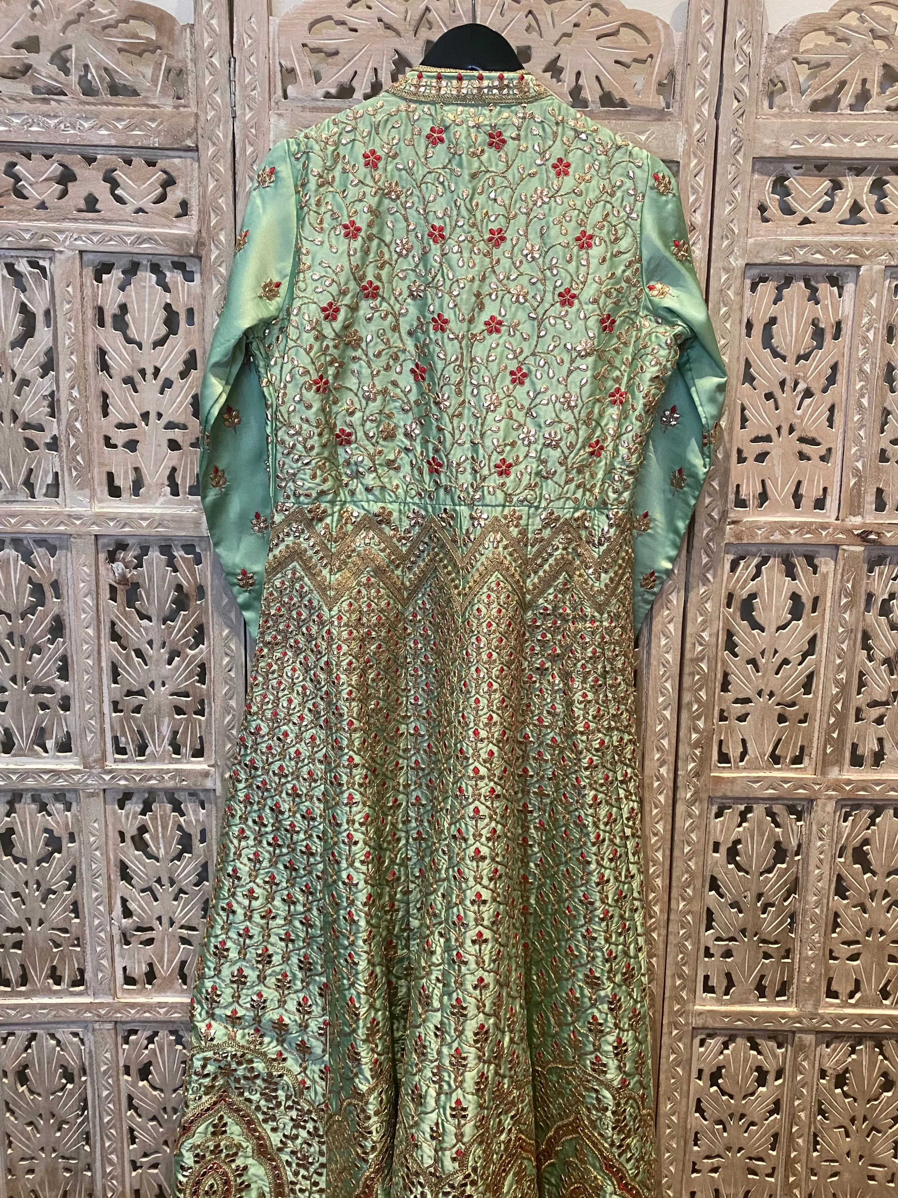 Mint Embroidered Anarkali