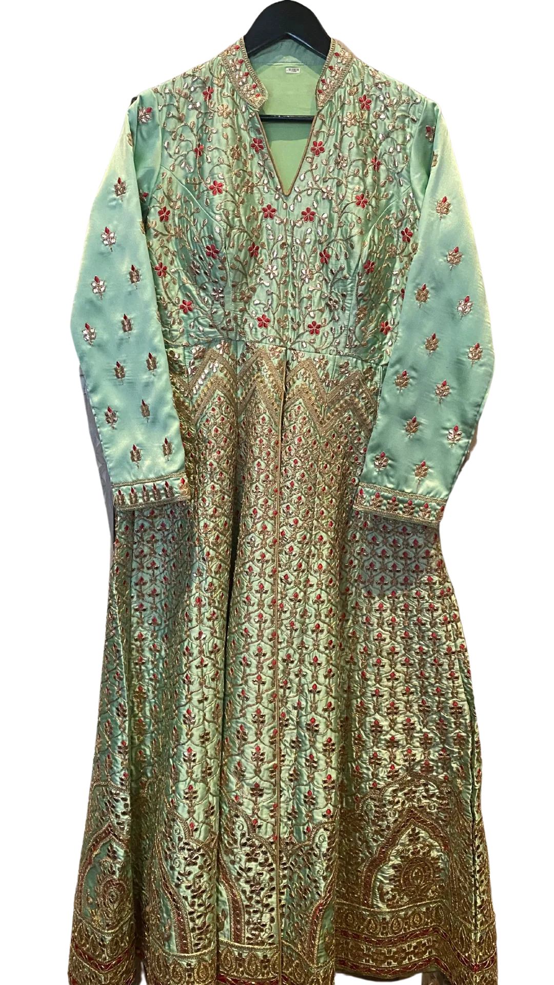 Mint Embroidered Anarkali