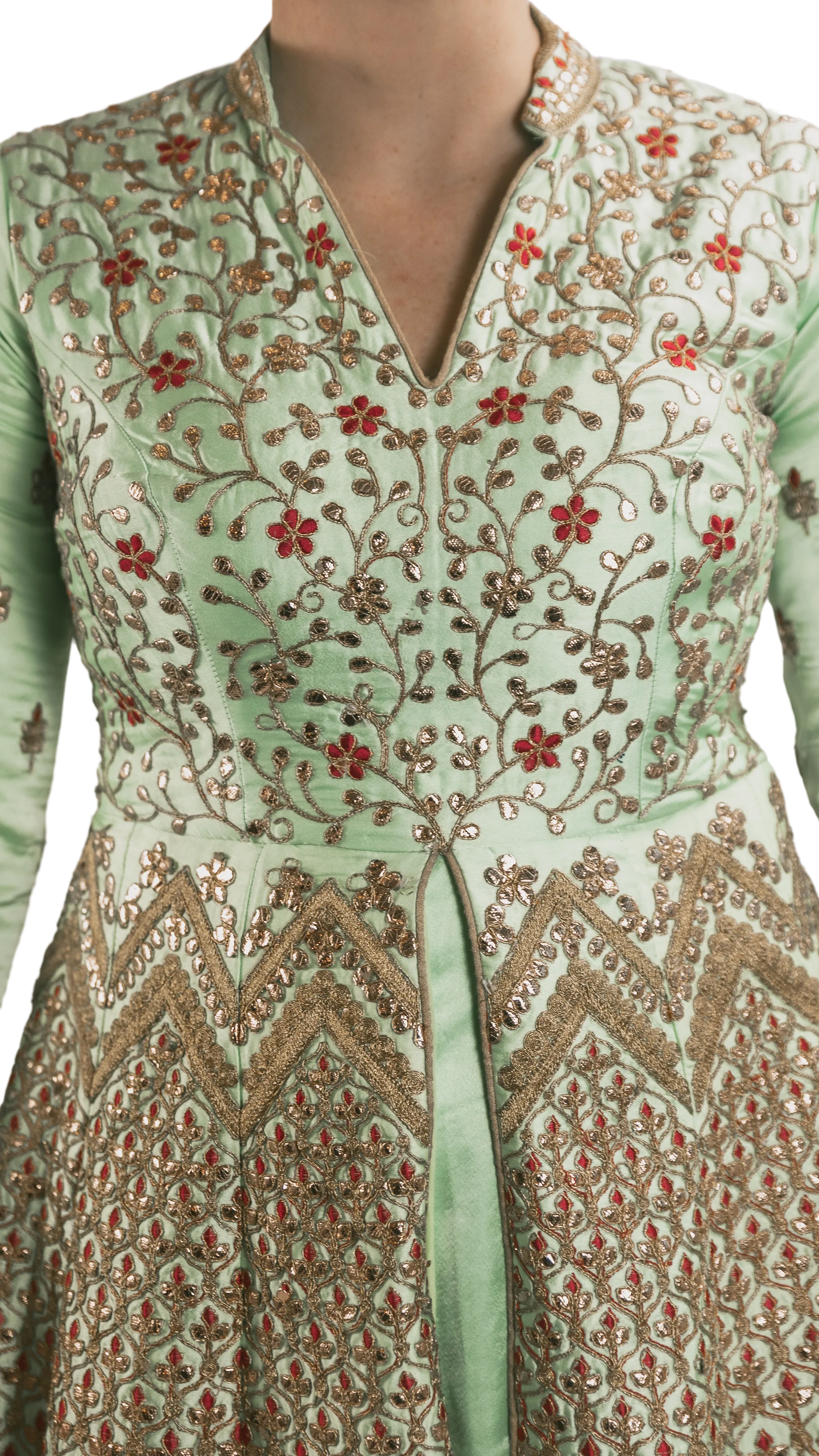 Mint Embroidered Anarkali