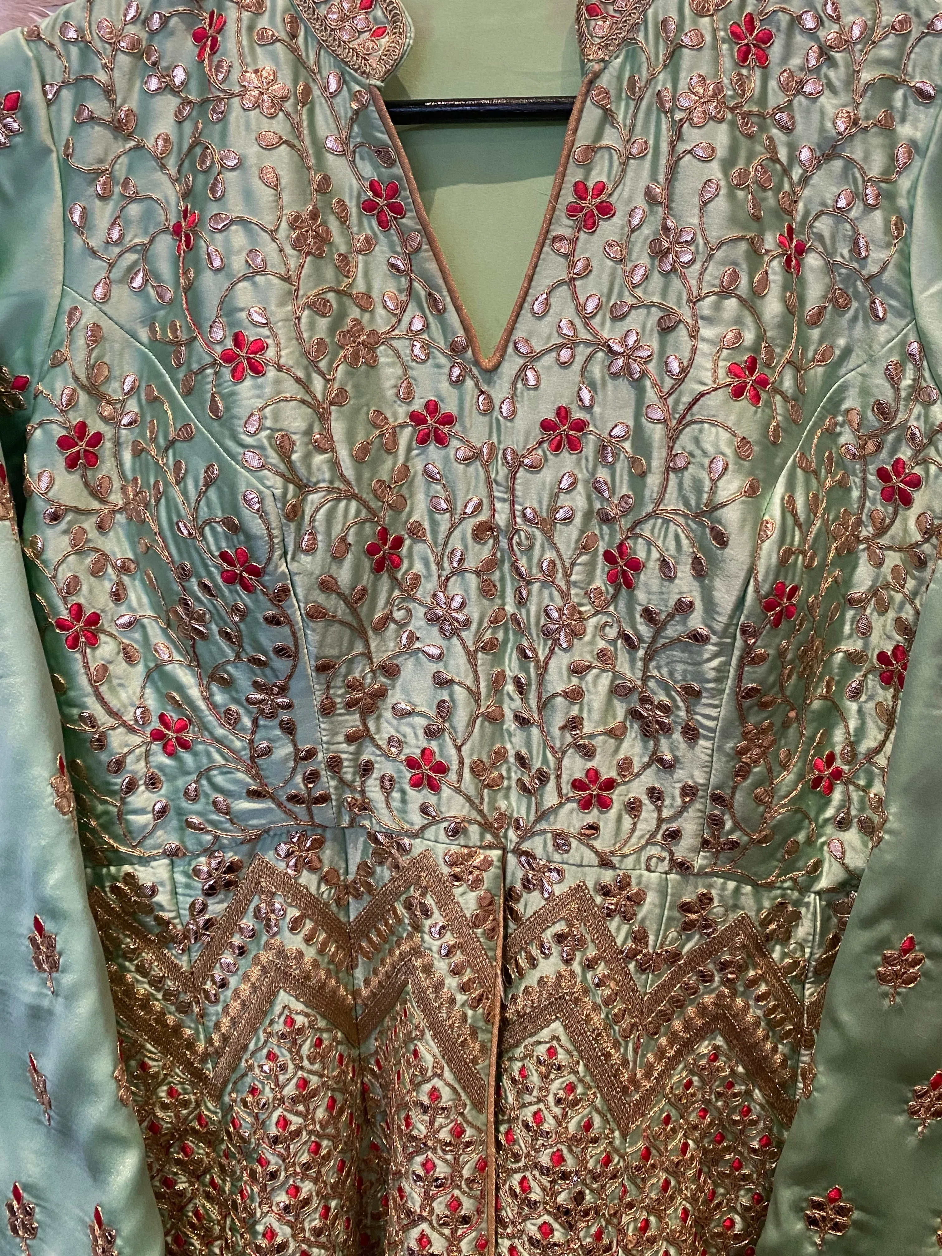Mint Embroidered Anarkali