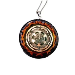 MOLDAVITE Cellular Regenerator Necklace with Crop Circle and Dodecahedral Matrix with 5G Protection