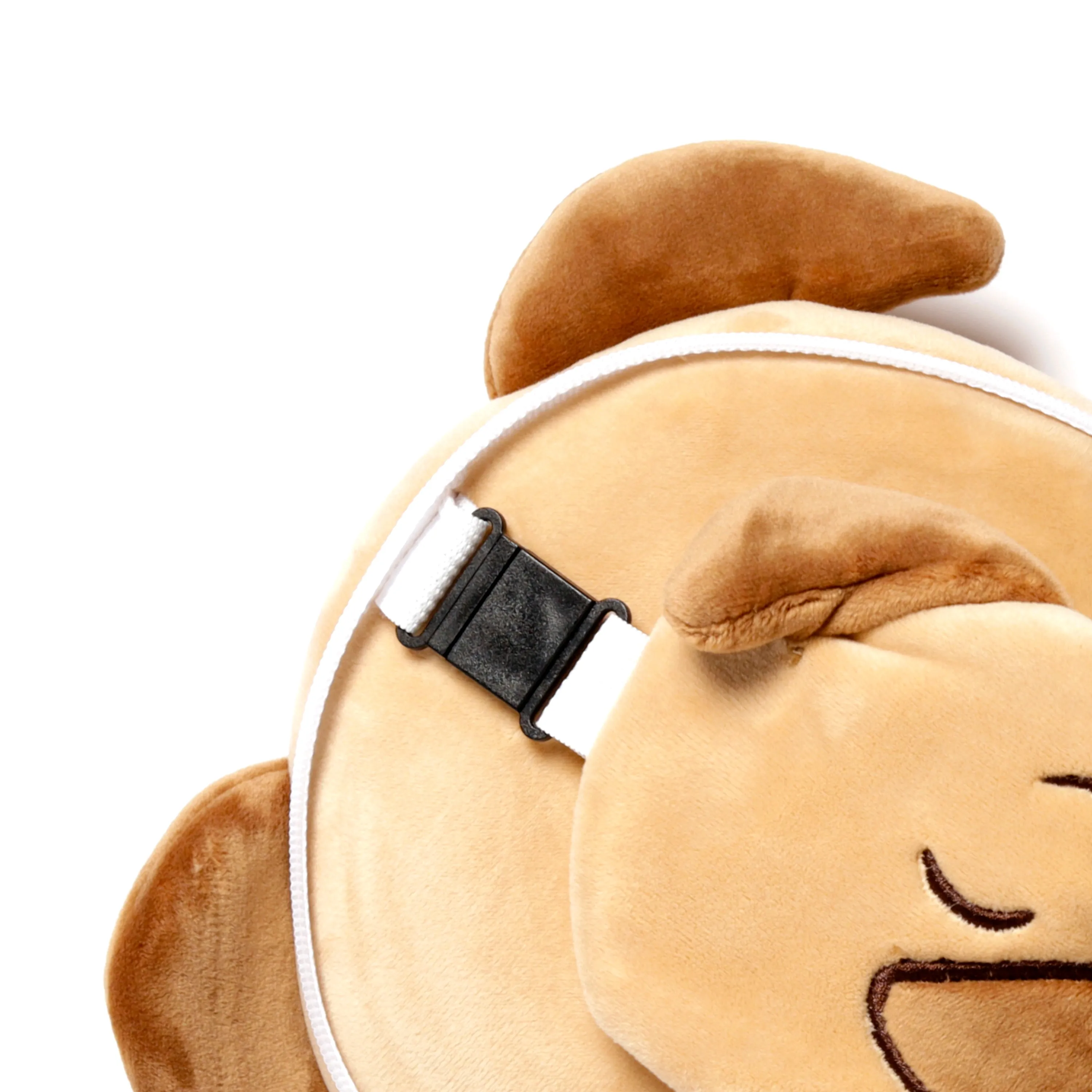 Mopps Pug Relaxeazzz Plush Round Travel Pillow & Eye Mask Set