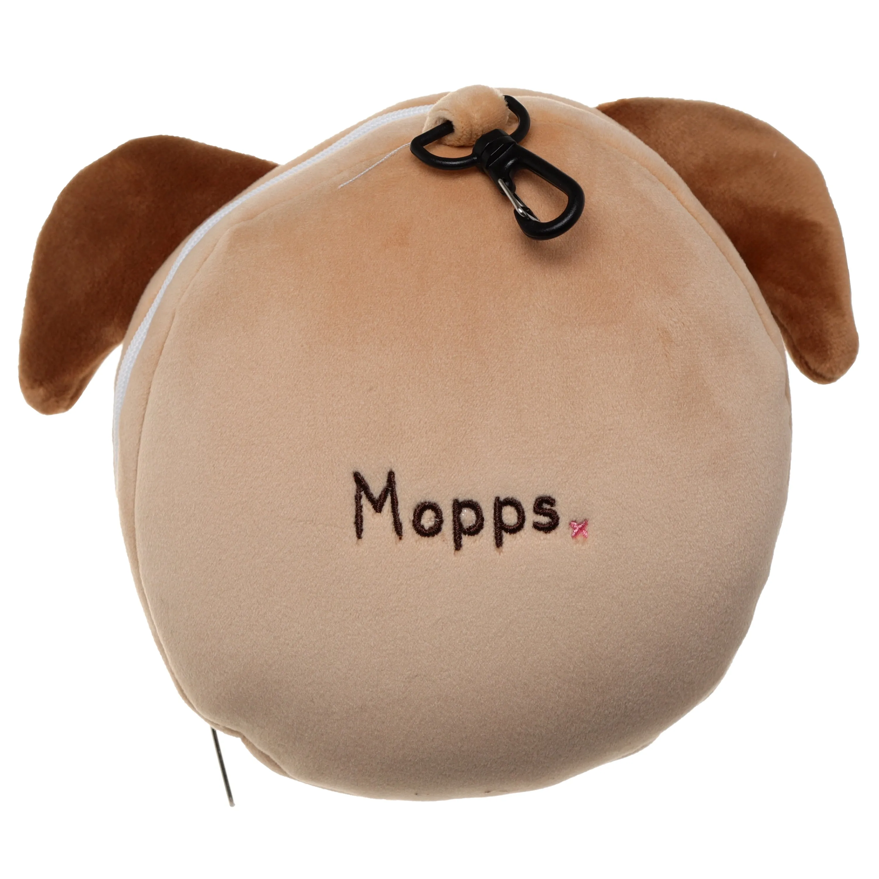 Mopps Pug Relaxeazzz Plush Round Travel Pillow & Eye Mask Set