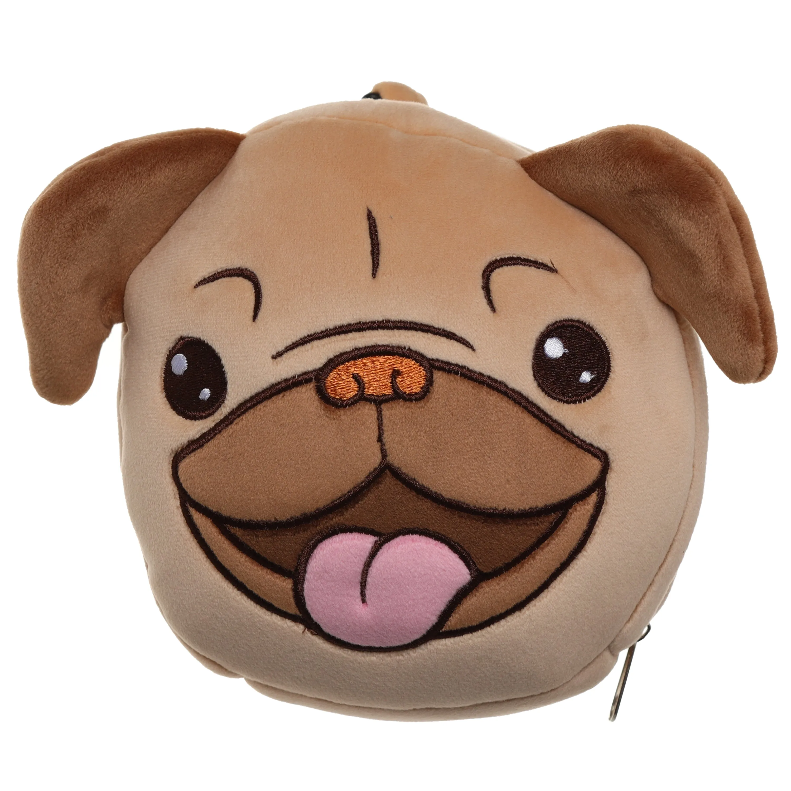 Mopps Pug Relaxeazzz Plush Round Travel Pillow & Eye Mask Set