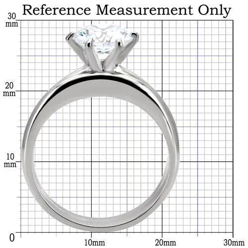 MT790 - Solitaire Beauty Stainless Steel Wedding Set Newest Style April Birthstone