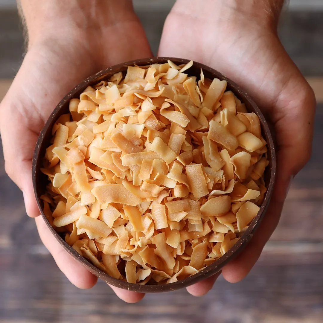 Natural Toasted Coconut Chips, Caramel 3.5 oz Zip Lock Bag