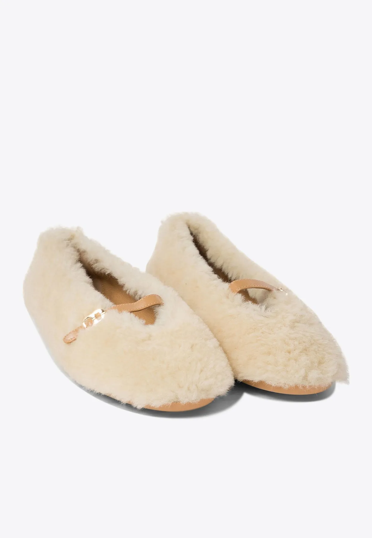 Noella Fur Shearling Ballet Flats