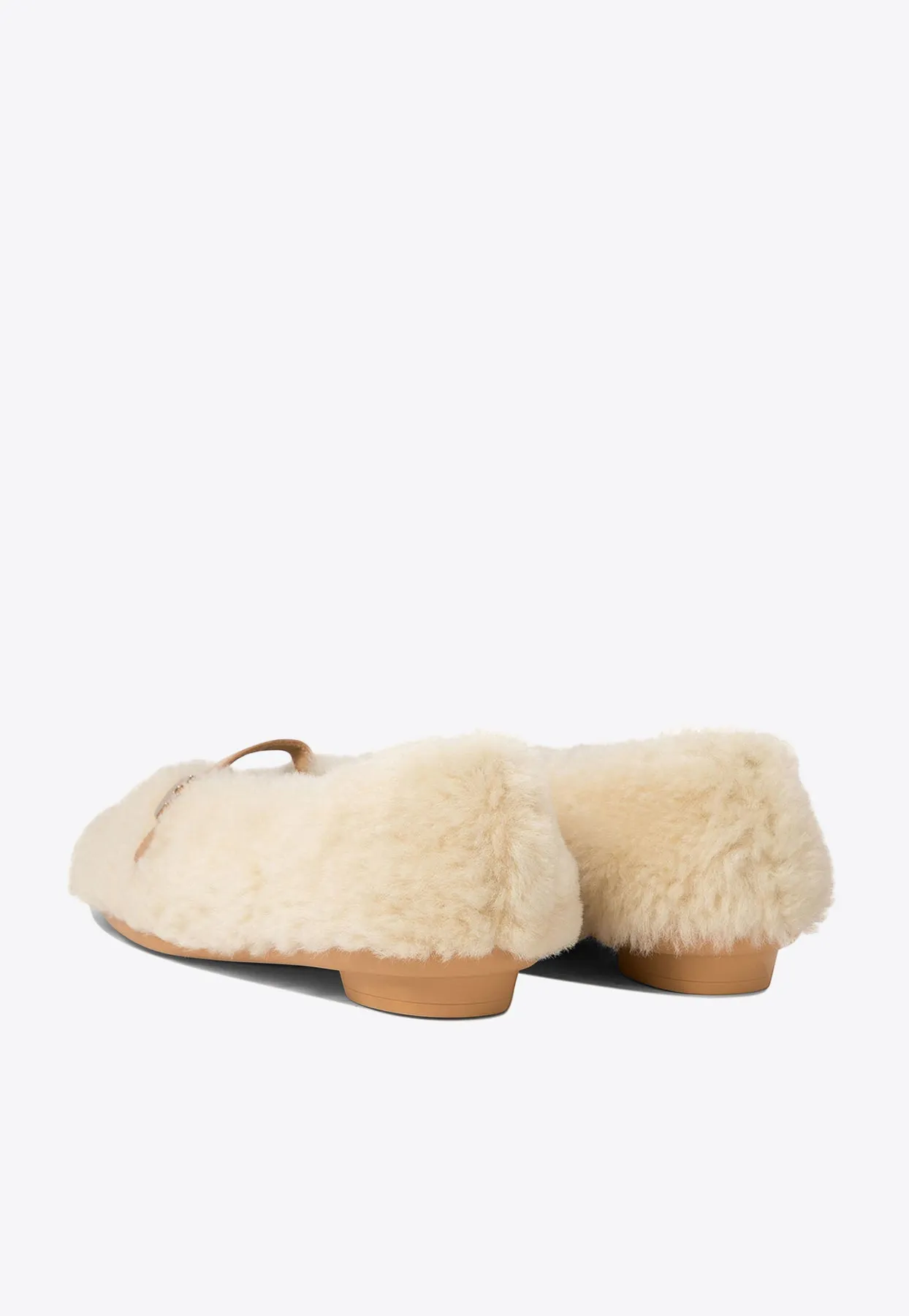 Noella Fur Shearling Ballet Flats