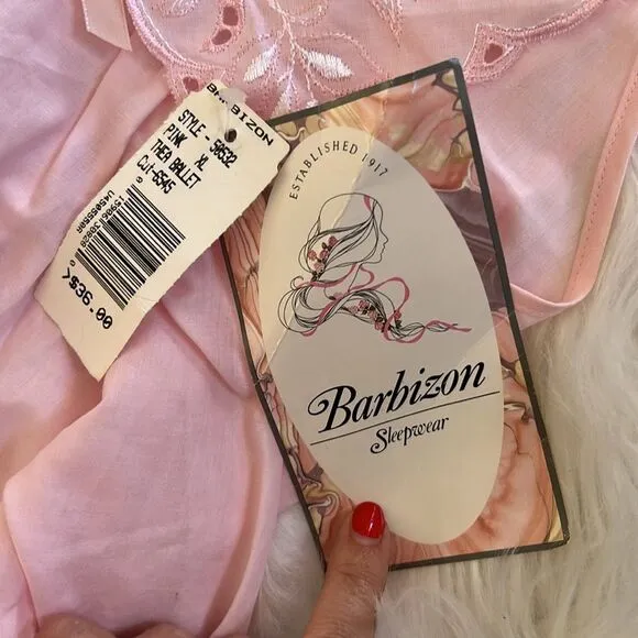 NWT Vintage Barbizon Nightgown Sleepwear Deadstock Pink Thea Ballet size XLarge