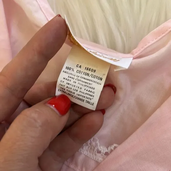 NWT Vintage Barbizon Nightgown Sleepwear Deadstock Pink Thea Ballet size XLarge
