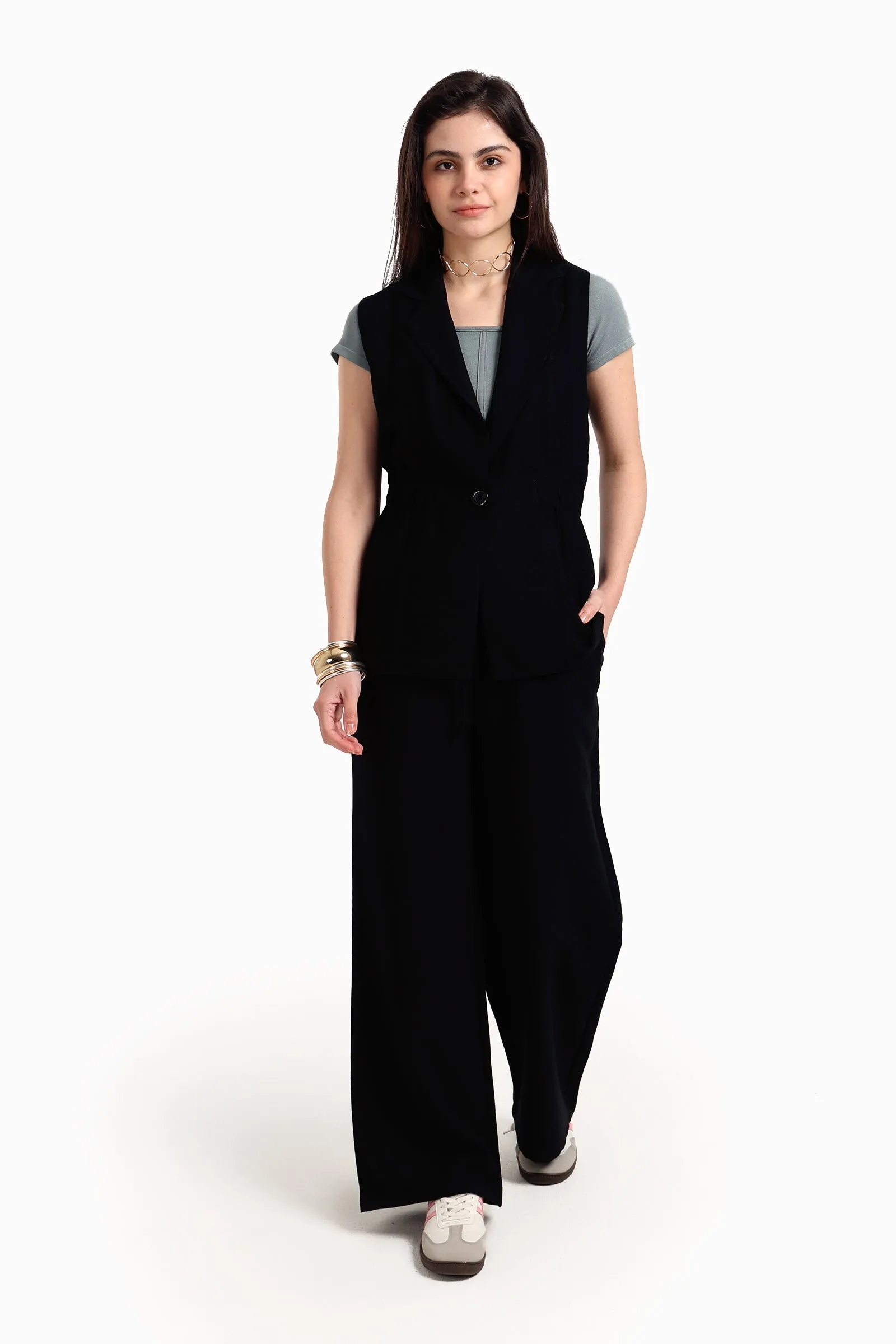 One-Button Closure Vest