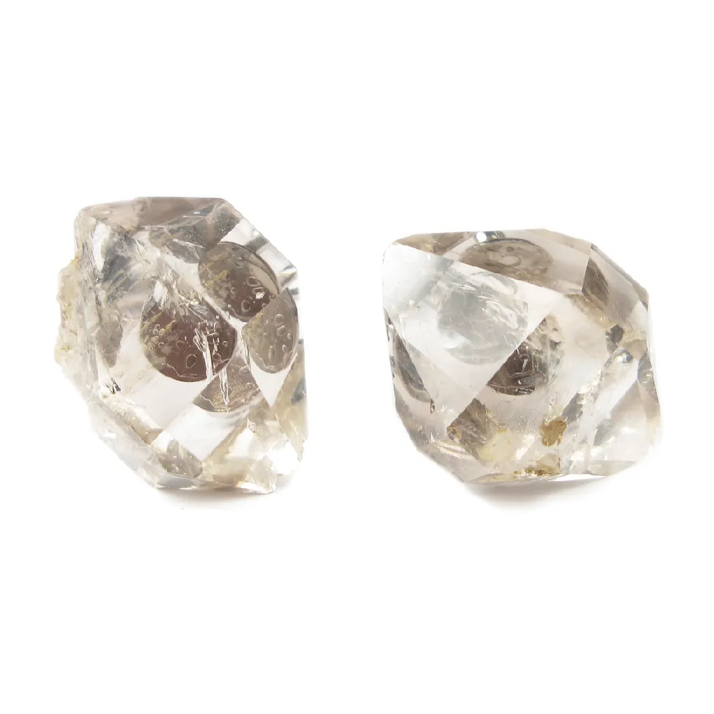 One-Of-A-Kind Raw-Cut Herkimer Diamond Cufflinks