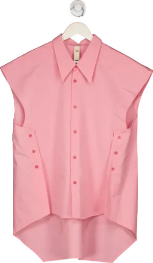 Petar Petrov Pink Sleeveless Button-Down Shirt UK 8