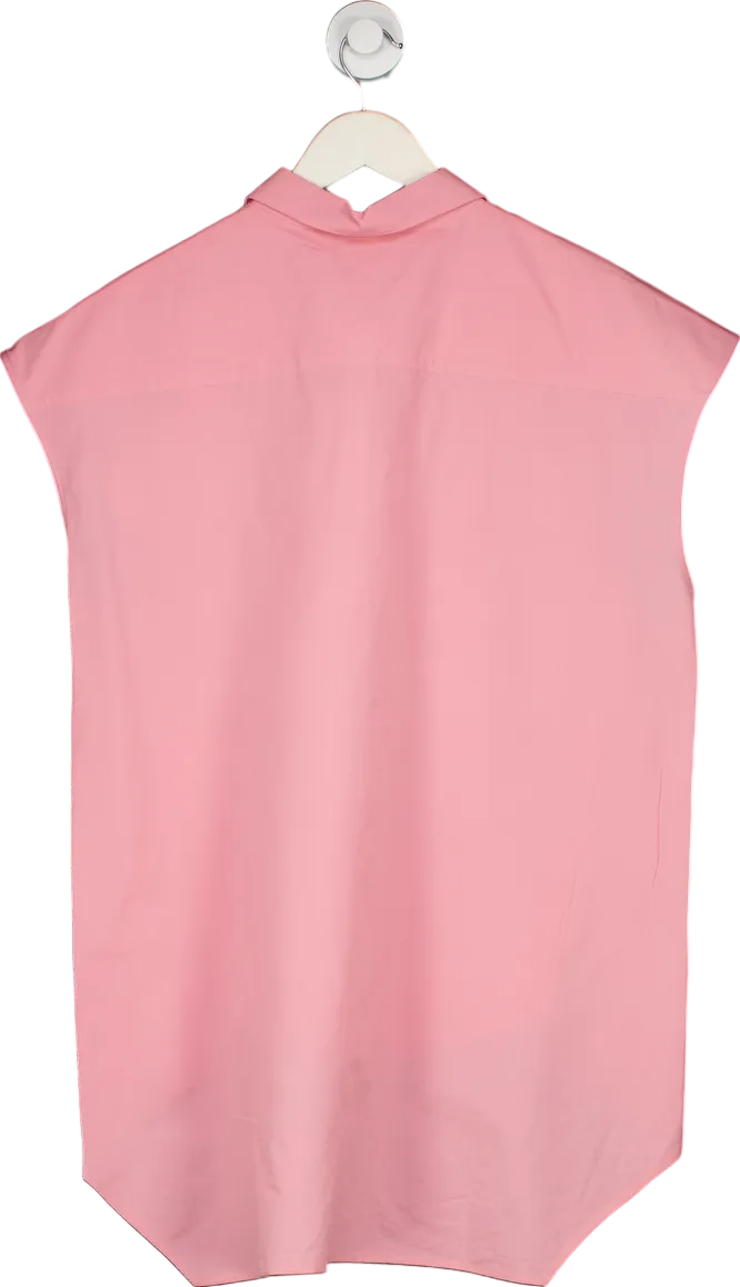 Petar Petrov Pink Sleeveless Button-Down Shirt UK 8