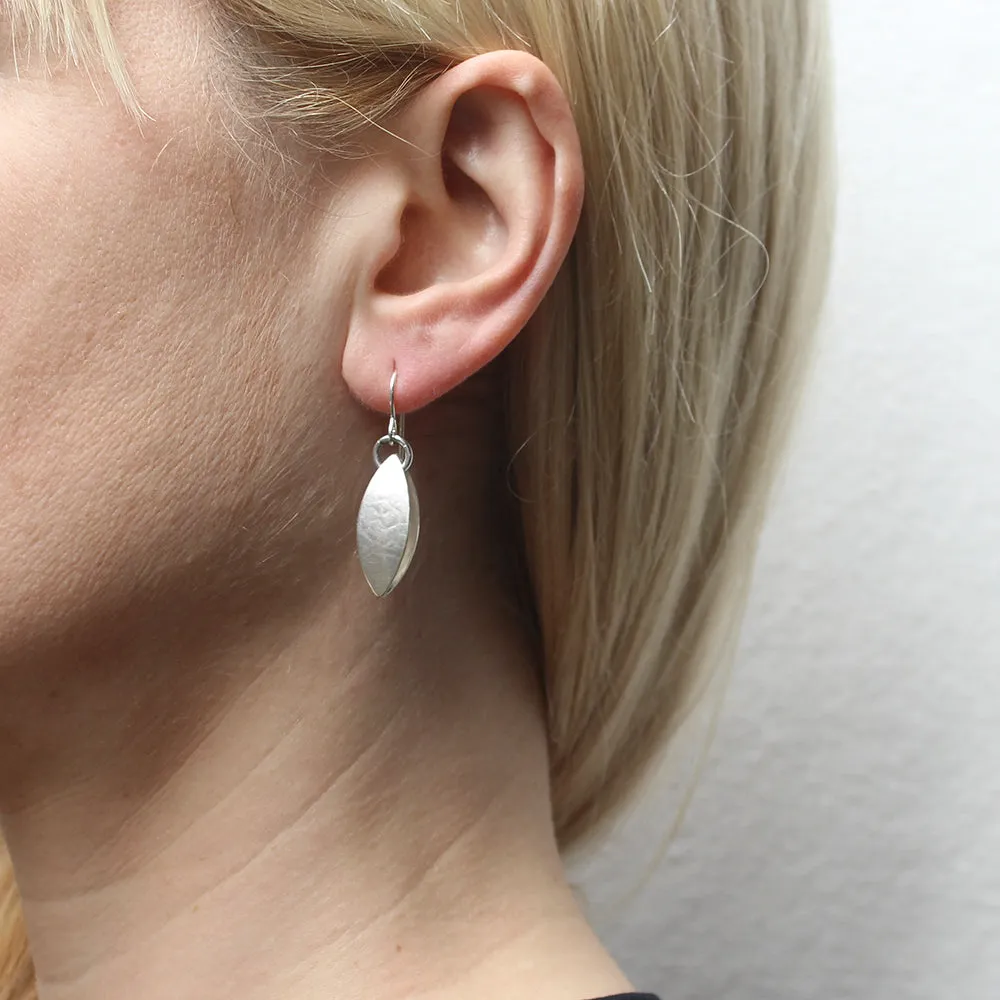 Pointed Leaf Pod Wire Earrings