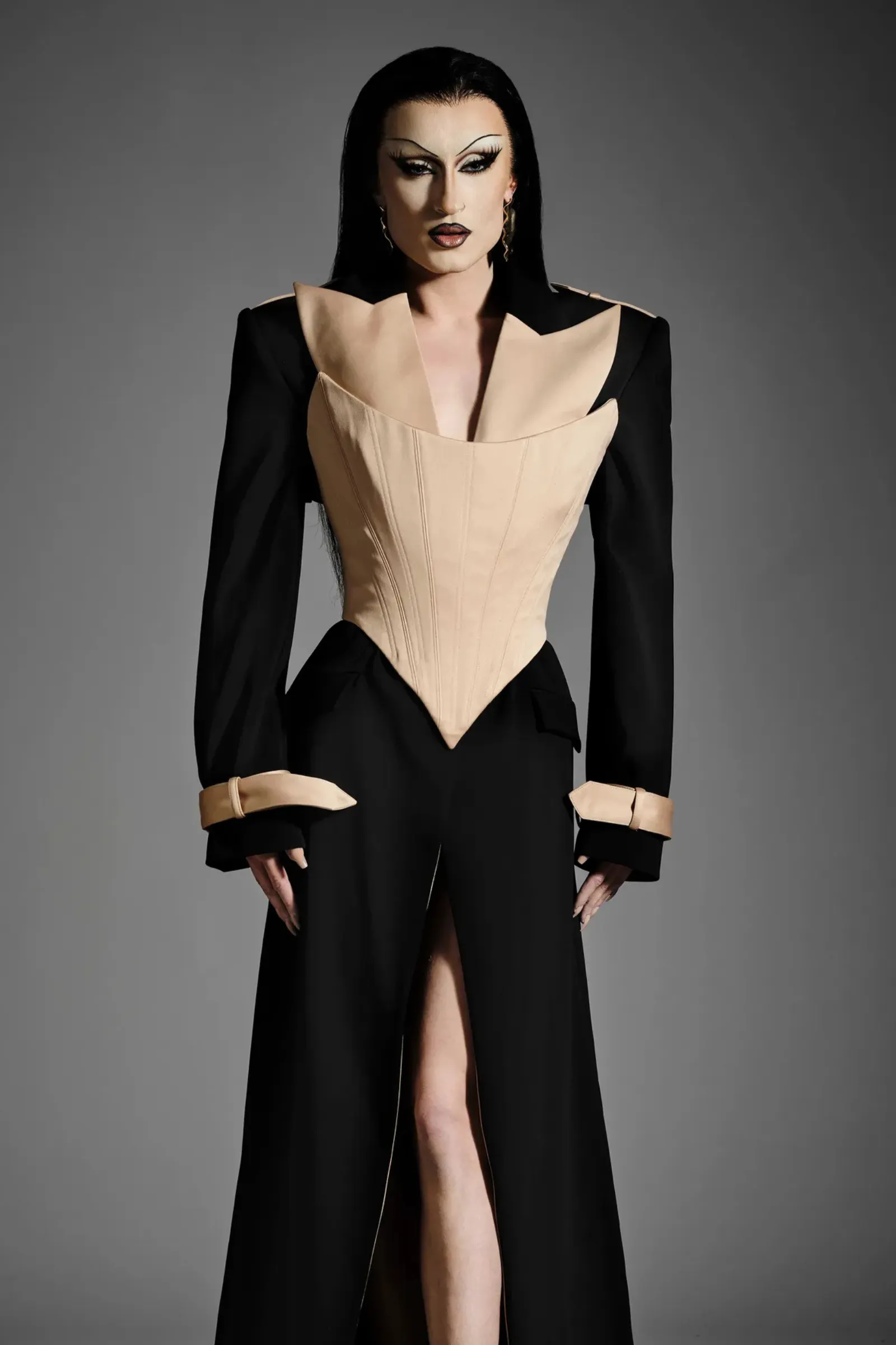 Pointed V Nude Corset
