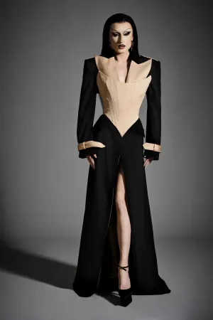Pointed V Nude Corset