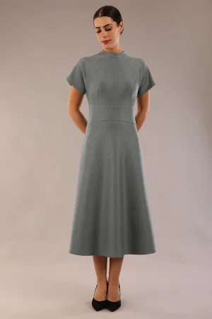 (PRE-ORDER) Kira Short-Sleeved Bond A-Line Midi Dress