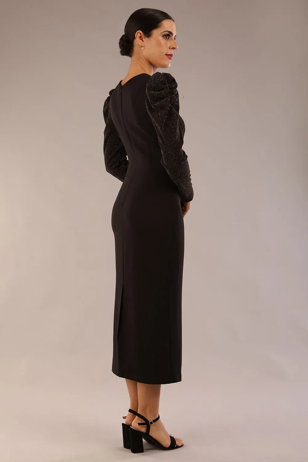 (PRE-ORDER) Roxanne Sparkle Asymmetric Midi Dress