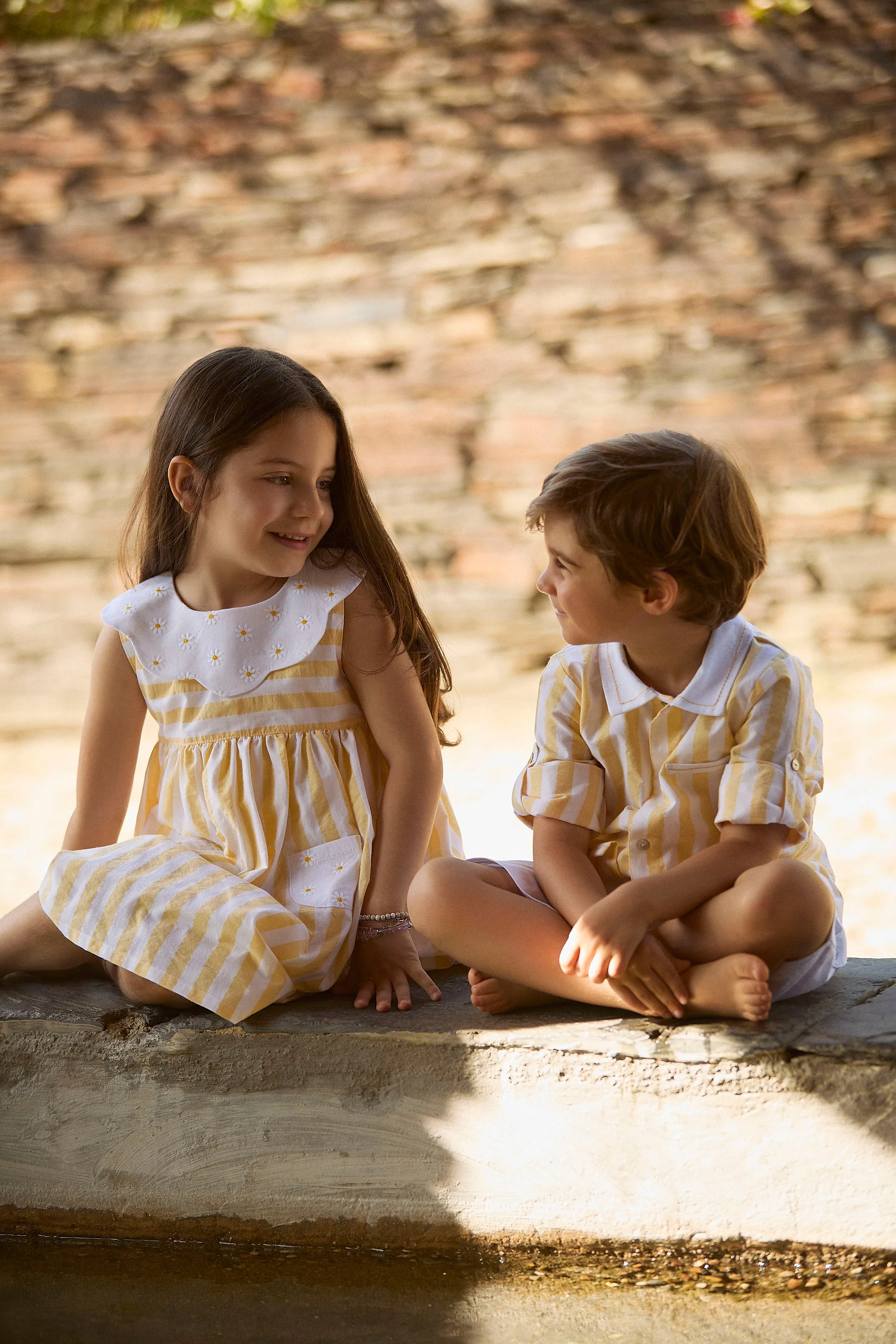 PREORDER "Pippa" Pale Yellow Striped Dress
