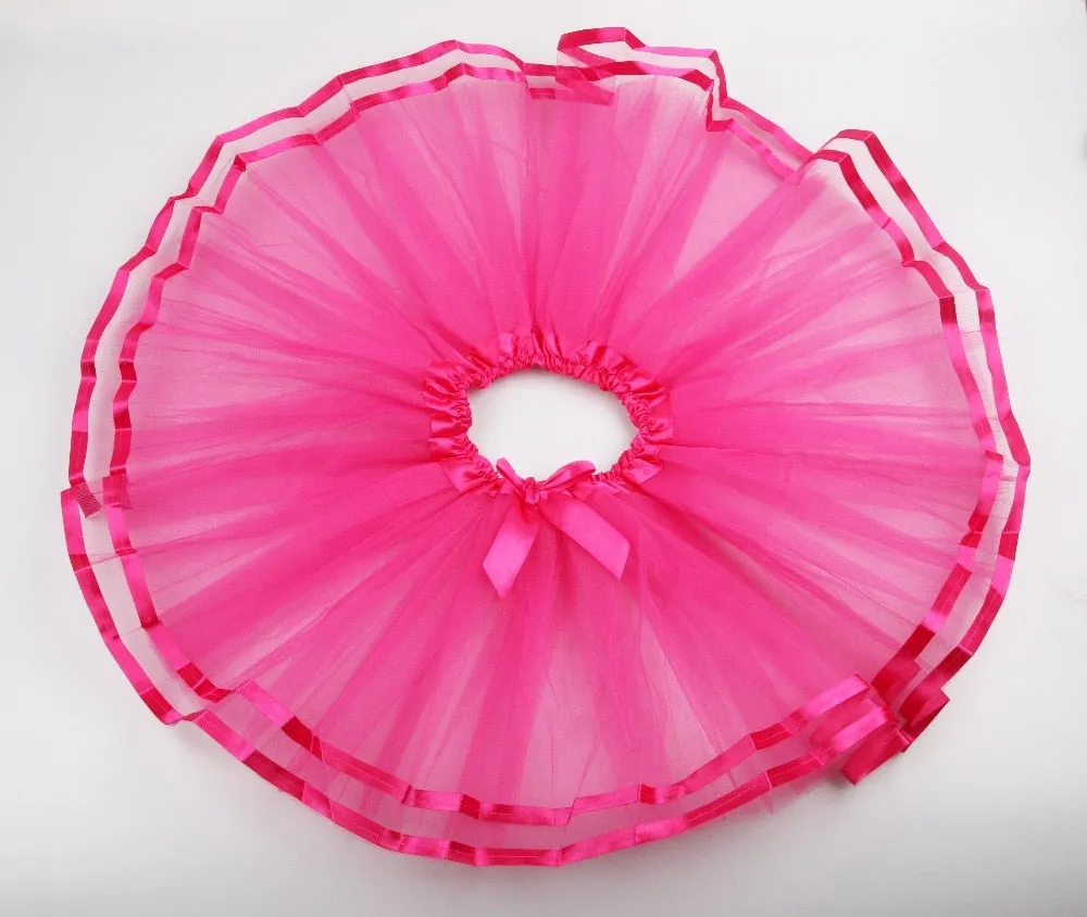 Rainbow Tutu Skirt For Girls.  Pettiskirts Princess Girl Dance Wear