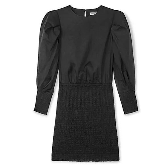 REBECCA MINKOFF Dress Tabby Ballloon Sleeve Smocked Mini Size M