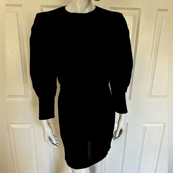 REBECCA MINKOFF Dress Tabby Ballloon Sleeve Smocked Mini Size M