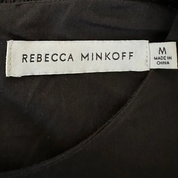 REBECCA MINKOFF Dress Tabby Ballloon Sleeve Smocked Mini Size M