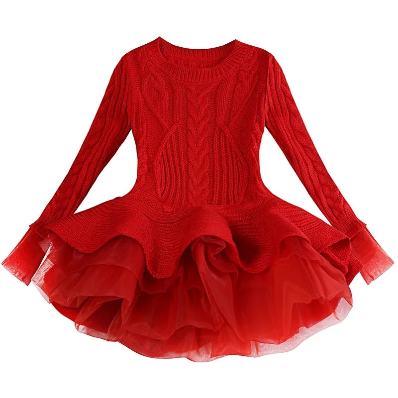 Red Tutu Sweater Dress