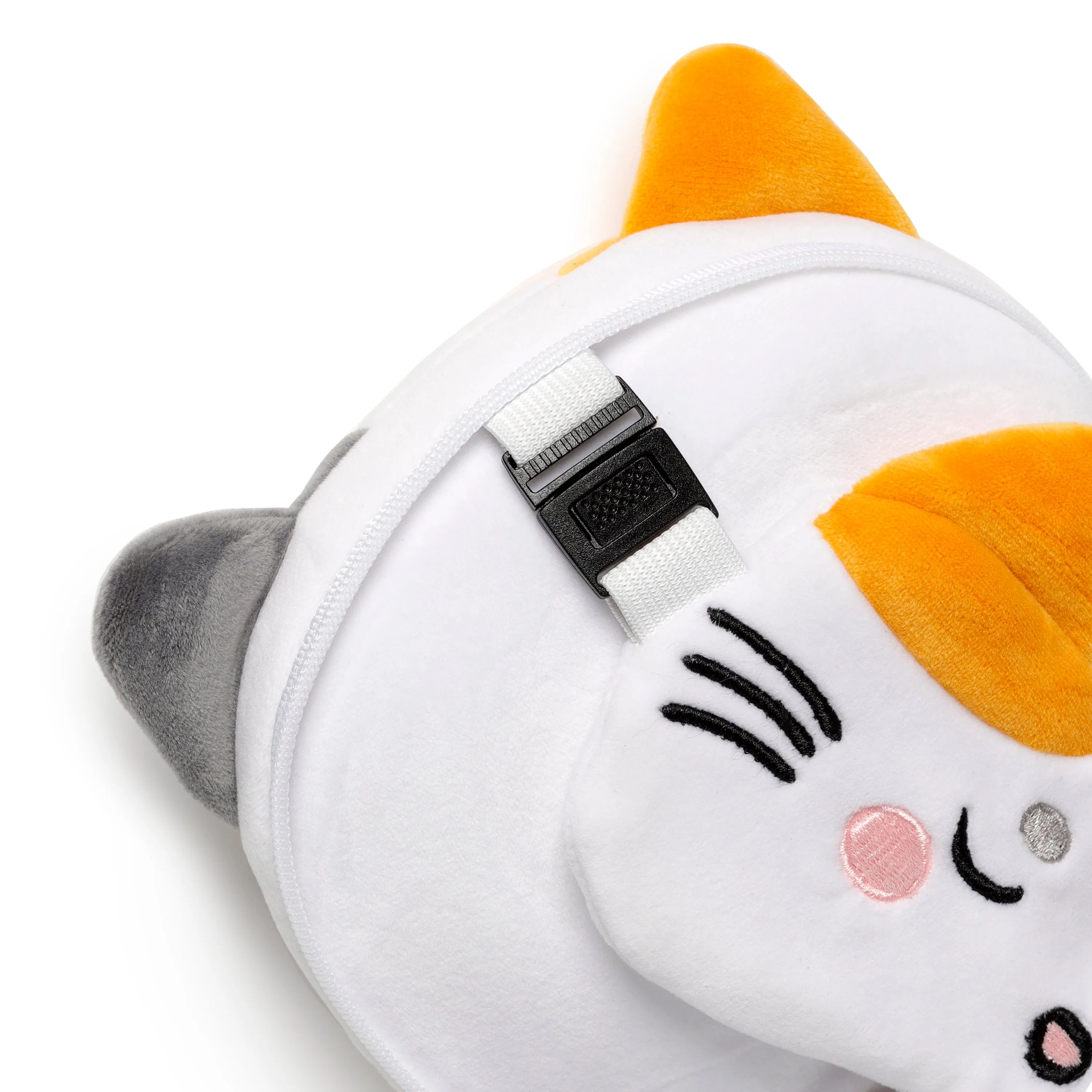 Relaxeazzz Travel Pillow & Eye Mask - Adoramals Lola the Cat
